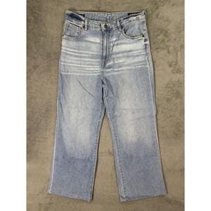 Buffalo David Bitton Jeans Womens 32 Blue Light Wash Addie High Rise Wide Leg